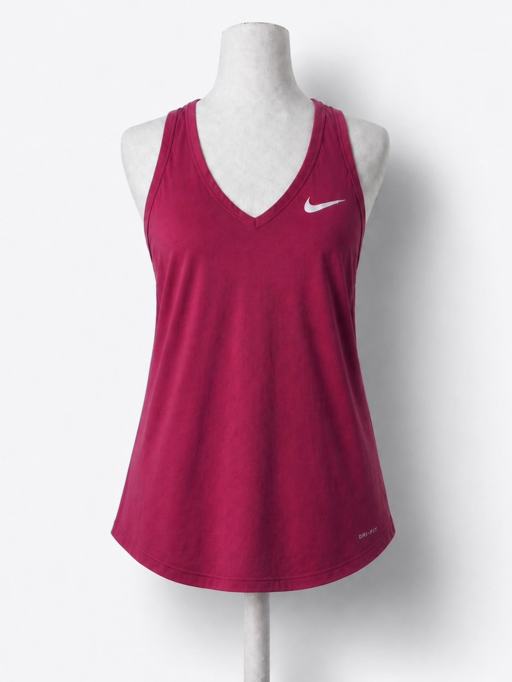 NIKE Womens Tank Top Wine XS Tennis Court Dri Fit Advantage